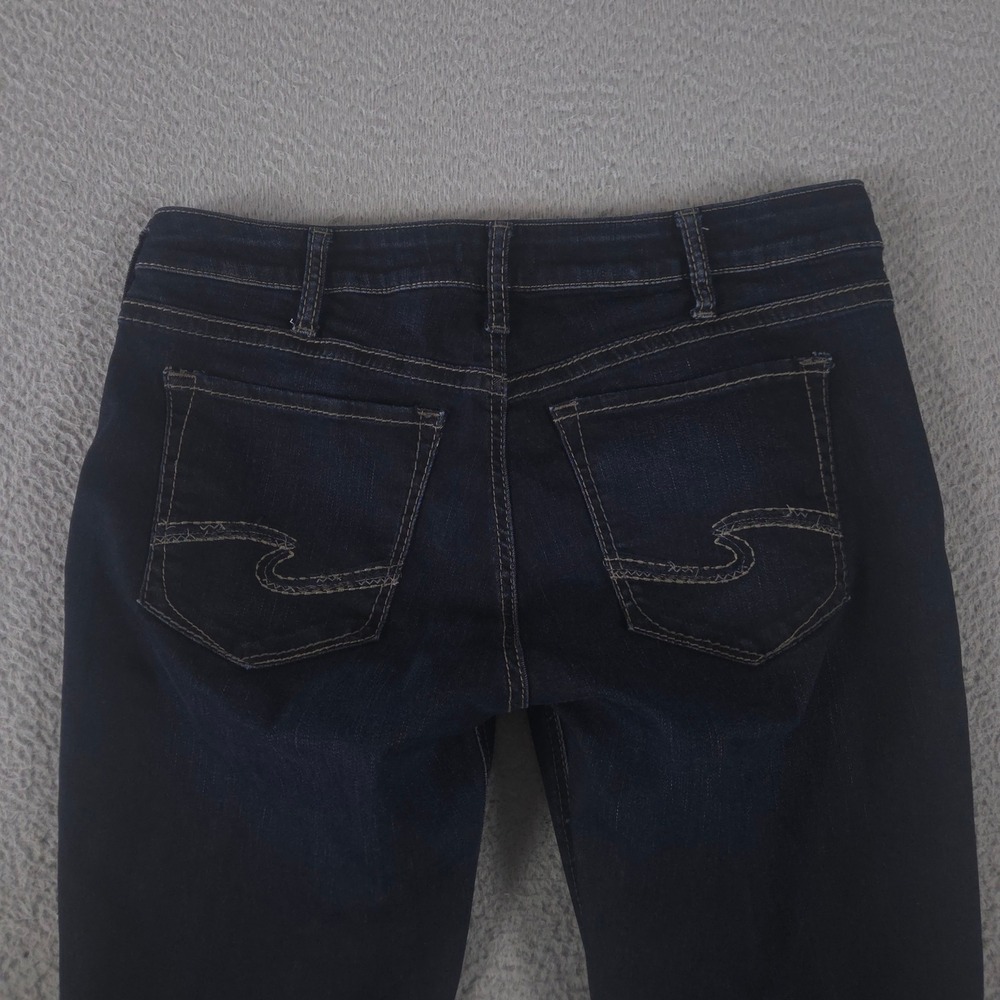 Silver Jeans Co Jeans Womens 34x32 Dark Indigo Avery Straight Leg Stretch Denim - Picture 9 of 11